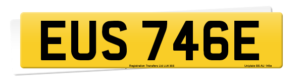 Registration number EUS 746E